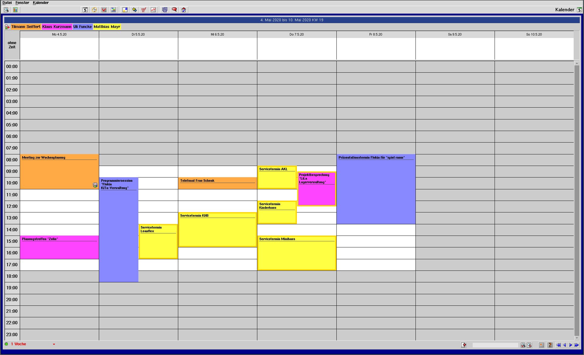 Screenshot Kalender
